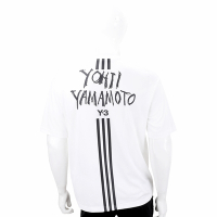 Y-3 Yohji Yamamoto 背後字母塗鴉白色T恤(男款)
