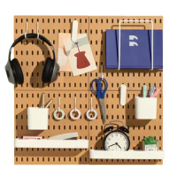 Pegboard Combination Kit Pegboards &amp; Accessories Modular Hanging for Wall Organizer Crafts Organization Ornaments Display Yellow