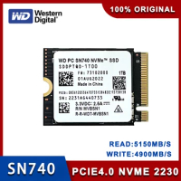 Western Digital WD SN740 2TB 1TB 512GB M.2 SSD 2230 NVMe PCIe Gen 4x4 SSD for Microsoft Surface ProX Surface Laptop 3 Steam Deck