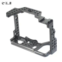 Aluminum Alloy Camera Form-fitting DSLR Cage for Sony A7S3 A7SIII with Cold Shoe Full DSLR Cage for Sony Alpha 7S III