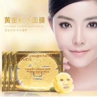 24K Gold Collagen Face Mask Crystal Gold Collagen Masks Moisturizing whitening Anti-aging Skin Care Korean Cosmenics mask