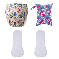 AIO 1Pcs XL Adult Clothing Diaper + 1Pcs 30*40cm Diaper Bag + 2Pcs Adult Changing Diapers