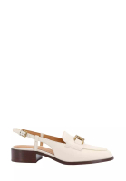 Tod's Leather loafer with frontal chain - TOD'S - White