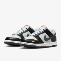 【NIKE 耐吉】運動鞋 休閒鞋 女鞋 中大童 男鞋 NIKE DUNK LOW GS 薄荷綠 黑 刺繡小勾 皮革(FN7784001)