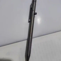 1 Piece Bolt Action Pen Titanium Pen Ballpoint Pen with Clip Compact Size EDC Tool
