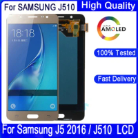 SUPER AMOLED 5.2'' LCD For SAMSUNG J5 2016 LCD Display J510 J510F J510FN J510M LCD Display Touch Screen Digitizer Assembly