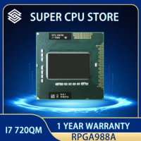 Intel Core i7-720QM i7 720QM SLBLY CPU Processor 6W 45W Socket G1 1.6 GHz Quad-Core Eight-Thread / rPGA988A