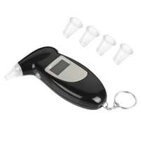 Breathalyzer Alcohol Tester, Portable Mounted Blow Type Alcohol Detector, Alcohol Tester with Digital LCD Display