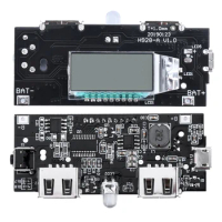 Dual USB 5V 1A 2.1A Mobile Power Bank 18650 Battery Charger PCB Power Module LCD Display Mobile Power Boost Module Board