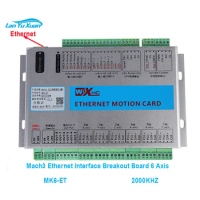 MK6-ET Mach3 6-Axis CNC Controller Board Ethernet Motion Card CNC Breakout Board