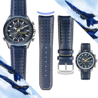 Genuine Watch Strap for Citizen Watch Strap Blue Angel JY8078-52L Y8078-01L Second Generation Blue Angel Cowhide Bracelet 23mm