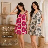 100K Only for 2. Bundling Package Daster Tali & Daster Mini V - Neck Rayon Premium