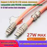 27W PD Fast Charge 7 Colors Cable Type-C To Lightning Silicone Data Cable 6A USB Cable For iPhone 13/14 Macbook Tablet Laptop
