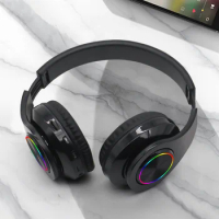 Headphones Blutooth Headsets Gamer Surround Sound Stereo Wireless Earphone USB With MicroPhone Colourful Light PC Laptop Headset