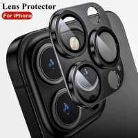 50pcs Full Cover Camera Lens Protector on For iPhone 14 15 Pro Max Tempered Glass For iPhone 11 12 13 Pro Max Camera Protector