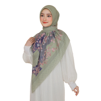 Laimunara Haura Premium Hijab Segi Empat Motif SYR'I 130x130 Voal Sublime Bahan Voal Basic Motif Taj