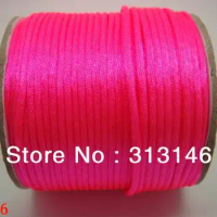 Wholesale 80M/Lot 1.5MM Hot Pink Braided Macrame Nylon Chinese Knotting Cord Beading Satin Handmade Shamballa String Thread Rope