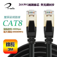 【現折$50 最高回饋3000點】i-wiz CAT.8 S/FTP 超高速網路線 3M