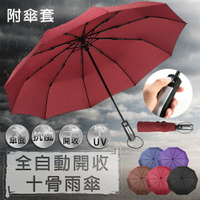 【樂邦】大傘面十骨自動傘 一鍵開收 摺疊傘 自動傘 晴雨傘 雨傘 三折傘
