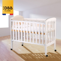 【花田小窩】嬰兒床 寶寶床 douxbebe 新生兒多功能嬰兒床拼接大床實木帶輪寶寶床bb搖籃床