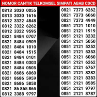KARTU PERDANA TELKOMSEL NOMOR CANTIK TELKOMSEL SERI ABAB CDCD 0821 8484 0303