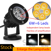 【Thailand Stock】6W LED Garden Lawn Lamp 220V/12V Outdoor LED Spike Light 6W Path Landscape Waterproo