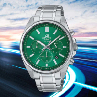 【CASIO 卡西歐】EDIFICE 經典運動三眼計時手錶 畢業禮物(EFV-650D-3AV)