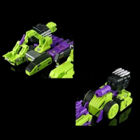 【In Stock】MICRO COSMOS Lucky Cat Transformation MC-02 Devastator Excavator and Compactor Set of C Action Figure Toys