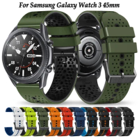 22mm Silicone Strap For Samsung Galaxy Watch 3 45mm Band Bracelet For Samsung Gear S3 Frontier Replacement Smartwatch Wristband