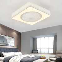 風扇燈臥室吸頂燈簡約LED燈具家用方形北歐創意個性電風扇燈飾