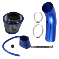 76Mm High Flow Air Filter Intake Filter Mushroom Head Car Turbo Pipe Intake Sleeve Universal Kit Blue
