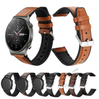 22 Silicone Leather Bracelet For Huawei Watch GT 4 GT4 46mm Strap For Huawei Watch GT 3 2 GT2 GT3 46mm/Watch3 Pro New Watchband