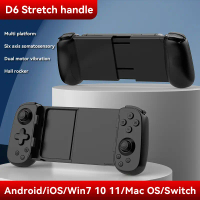D6 stretchable game controller for mobile phones, iOS and Android wireless controller, switch Hall j