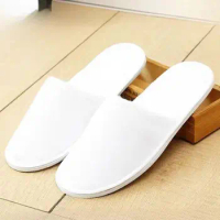 1Pair Disposable Slipper For Women High Quality Closed Toe Non-slip Hotel Slippers Four Seasons Indoor Shoe Hospitality Shoes