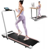 3 in 1 Folding Treadmills for Home, 3.0HP Powerful and Quiet Under Desk Treadmill, 300 lbs Capacity Foldable Walking Pad with Re