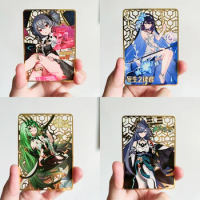 Goddess Story Honkai Impact 3 Yunmo Danxin The Lawgiver of Life and Death Metal Cards DIY Homemade Toy Collection Birthday Gifts