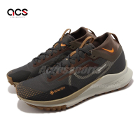 Nike 越野跑鞋 React PEG Trail 4 GTX SU 防水 綠 棕 男鞋 戶外 運動鞋 FD5841-001