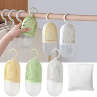Closet Humidity Absorber Bathroom Dehumidifier Hangable Moisture Absorbing Bags With Water Collector Keep Clothes Dry Dormitory