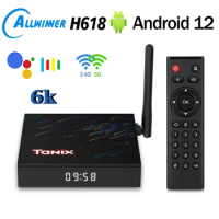 TAINX TX68 Android 12.0 TV Box Allwinner H618 Quad Core Cortex A53 Support 6K 4K BT Wifi6 Media Player Set Top Box Smart TVBOX