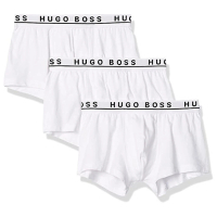 【HUGO BOSS】2022男時尚合身白色四角內著3件組-網