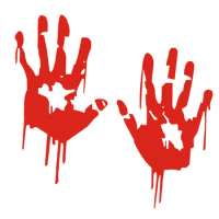 For Zombie Bloody Hands Print Fun Vinyl Sticker Car Motorcycle Window Decal Accessories