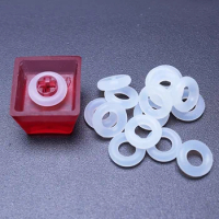 150pcs Rubber O Ring Switch Dampeners Damper Shock-Absorbing Silence Under Key Caps For Mx Mechanical Keyboard Clear Red Black