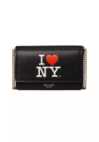 Kate Spade Kate Spade I LOVE NY X KATE SPADE NEW YORK Flap Chain Wallet Black K5298