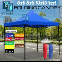 KT WARE 6x6 8x8 10x10 3x3m folding canopy folding tent kanopi bazar khemah ( full set) payung niaga