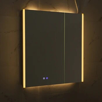 Stainless Steel Led Bathroom Mirror Cabinet Smart Mirror Cabinet Board Material Bathroom Cabinet With Mirror