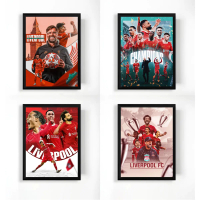 Khung Ảnh Poster Câu lạc bộ Liverpool Để Bàn Khung Nhựa Composite Đen Mặt Mica Trong Suốt