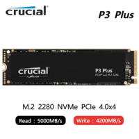 Crucial T500/ P3 Plus 1TB PCIe 4.0 500GB 2TB 4TB NVMe M.2 2280 Gaming Solid State Drive Hard Drive For PS5 Laptop Desktop