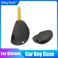 OkeyTech 2 Button Key Case Shell For Citroen Evasion Synergie Xsara Xantia Remote Car Key Cover Fob Side