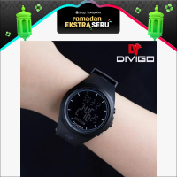 Jam Tangan Pria /Wanita DIVIGO DV-2107 / Jam Tangan Digital LED Original Water Resistant 3ATM Besi R
