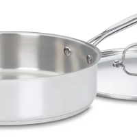 Cuisinart Chef's Classic Stainless Steel 5.5 Qt. Sauté Pan with Helper Handle &amp; Cover